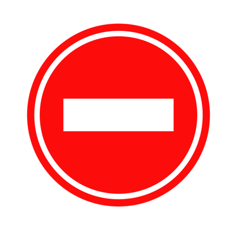 Do Not Enter Red and White Regulatory Symbol Template